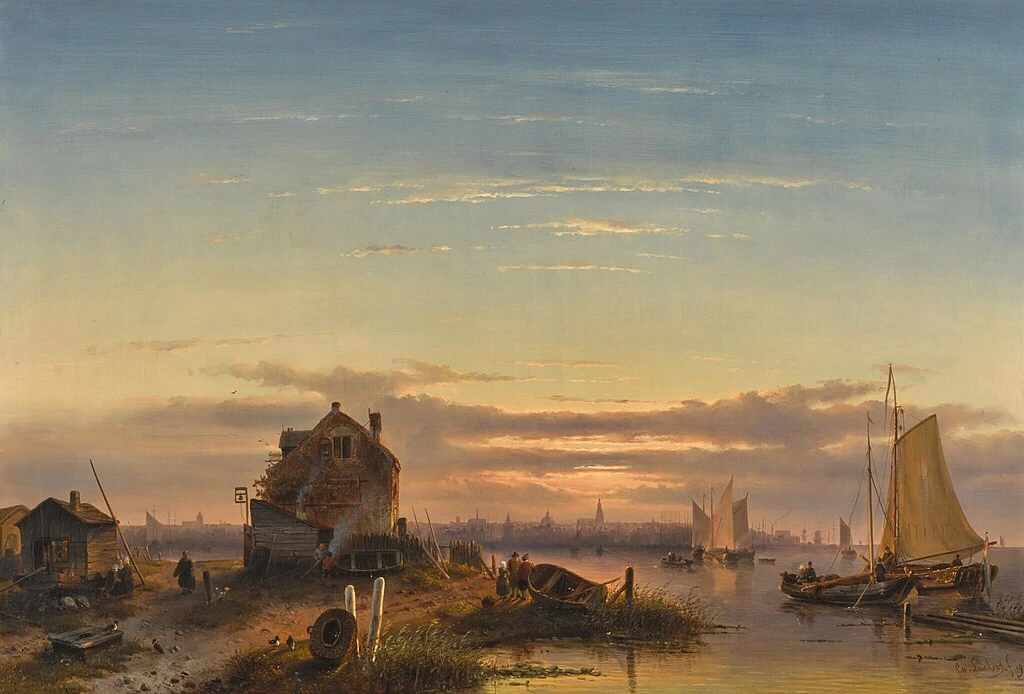 Charles Leickert - Veduta di Amsterdam